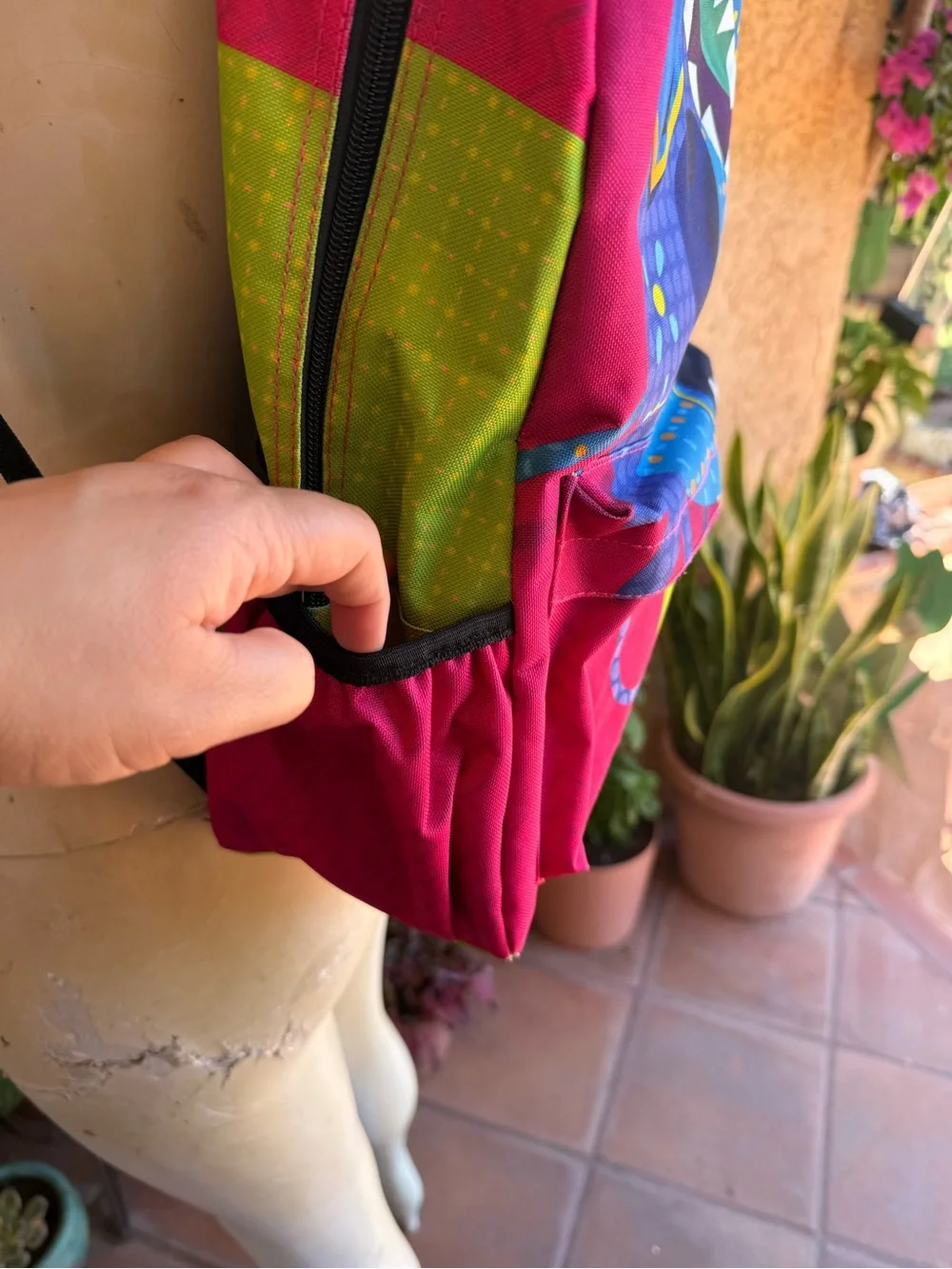 Unbranded Colorful Stitch Print Backpack